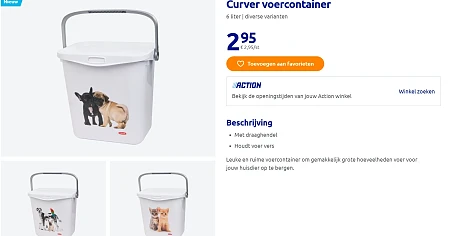 €2,95 Curver voercontainer 🐾