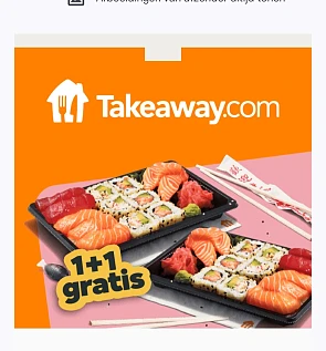 Vrijdagdeal take Away 1 + 1