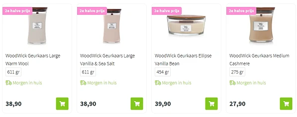 2e aan -50% WoodWick 🕯️