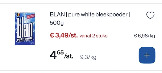 Blan pure white bleekpoeder 500 gram