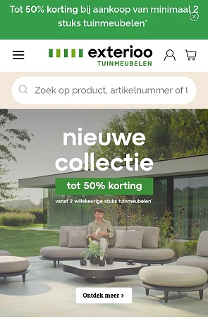 Exterioo tuinmeubelen tot 50%