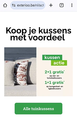 Tuinkussens 2 + 1