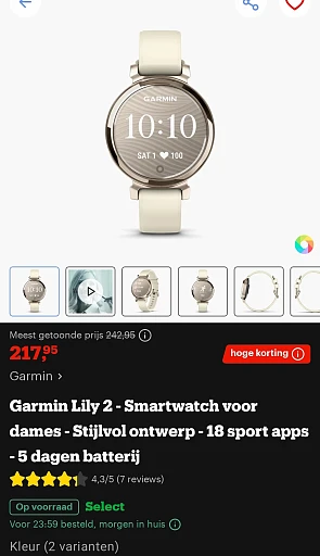 Smartwatches aan korting bij bol.
