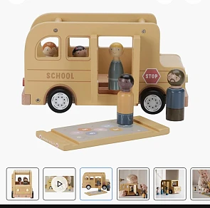 Little Dutch schoolbus met poppetjes