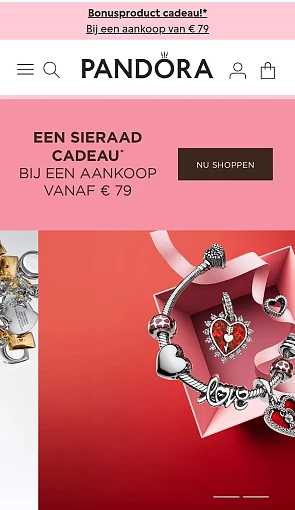 Pandora cadeau ter waarde van €42