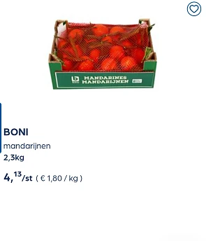 Collect&go BONI mandarijnen 2,3kg