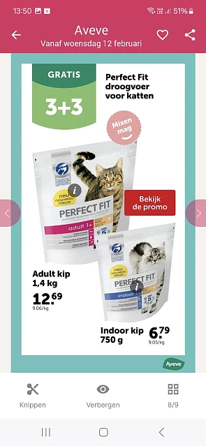 3+3 op kattenvoer