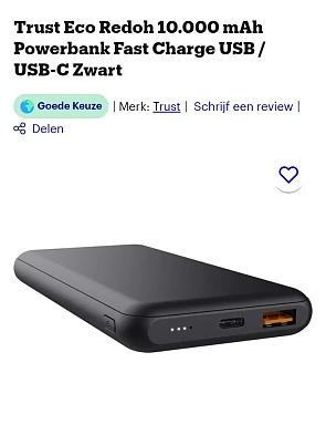 Trust Eco Redoh 10.000 mAh Powerbank