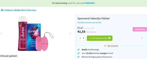 Durex Valentijn Pakket met extra korting 💋🌹