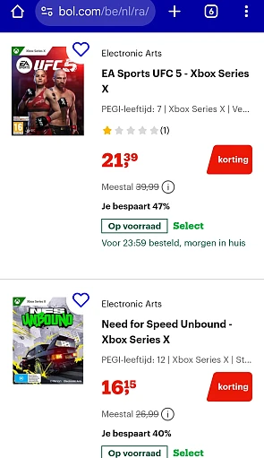 Electronic Arts spelletjes kortingen tot 47% bij bol