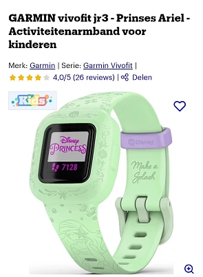 GARMIN vivofit jr3 Prinses Ariel