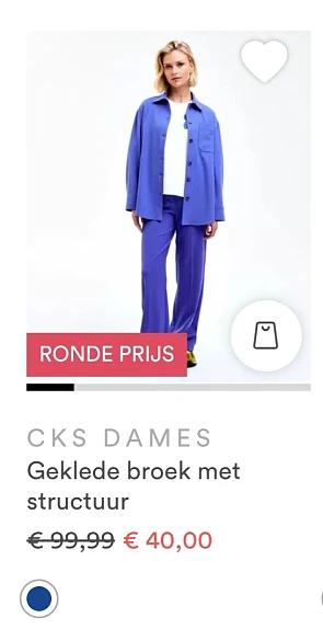 Cks Geklede broek met structuur bij jbc.be
