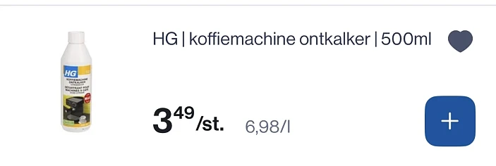 Koffiemachine ontkalker 500 ml