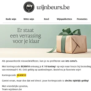 € 10 korting op wijn naar keuze bij Wijnbeurs
