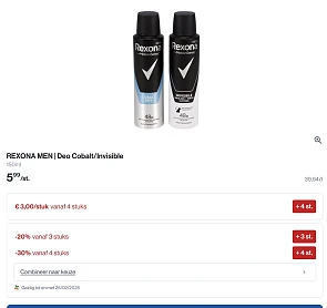 Rexona deo men Cobalt/invisible 150 ml