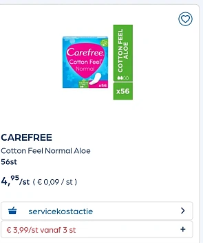 Collect&go CAREFREE Cotton Feel Normal Aloe 56st