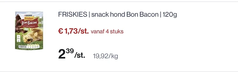 Friskies snack hond bon bacon 120 gram