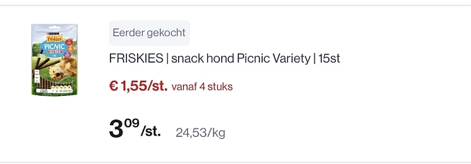 Friskies snack hond picnic variety 15 st