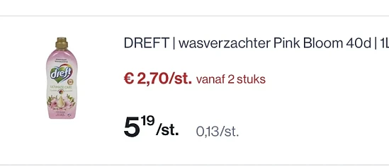 Dreft wasverzachter pink bloem 40 d