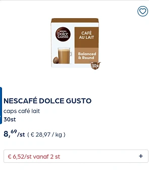 Collect&go NESCAFÉ DOLCE GUSTO caps café lait 30st