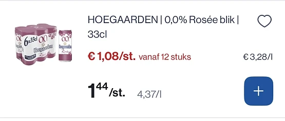 Hoegaarden 0,0% blik 33 cl