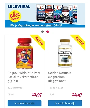 Tot 60% korting op multivitamines