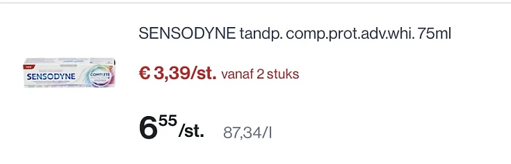 Sensodyne tandpasta 75 ml