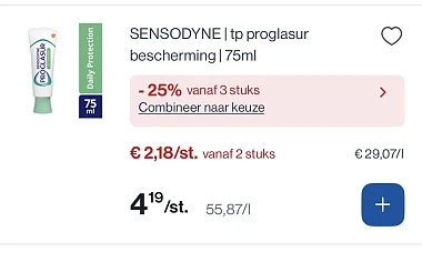 Sensodyne tandpasta proglasur bescherming 75 ml