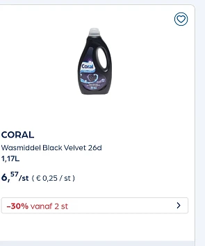Collect&go CORAL Wasmiddel Black Velvet 26d 1,17L