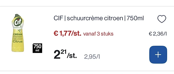 Cif schuurcreme Citroën 750 ml