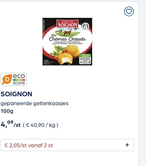 Collect&go SOIGNON gepaneerde geitenkaasjes 100g