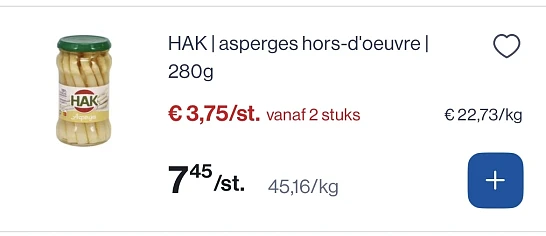 Hak asperges hors doeuvre 280 gram