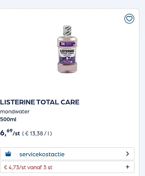 Collect&go LISTERINE TOTAL CARE mondwater 500ml