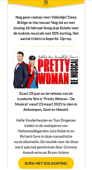 -50% musical korting voor Valentijn ❤️