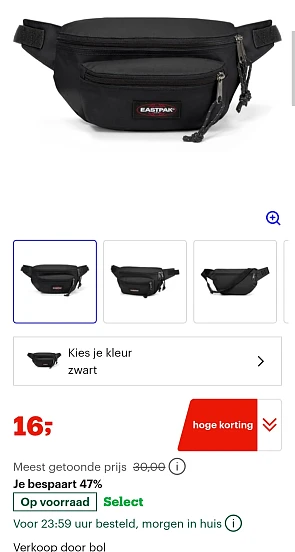 Eastpak Authentic Collection Doggy Bag 17 Fanny Pack 27 cm -47% bij bol.com