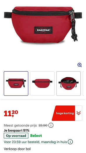 Eastpak SPRINGER Heuptas - Beet Burgundy -51% bij bol.com