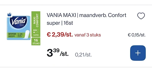 Vania maxi maandverband confort super 16 st