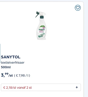 Collect&go SANYTOL textielverfrisser 500ml