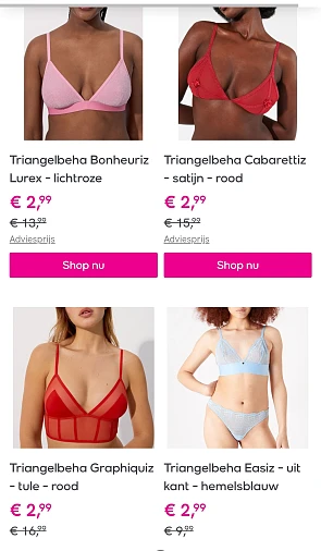 Undiz ondergoed en pyjama's tot wel 85% korting