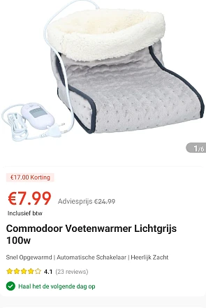 Voetenwarmer lichtgrijs