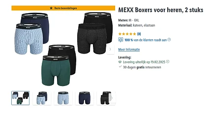 MEXX Boxers voor heren, 2 stuks