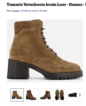 Tamaris Veterboots bruin Leer maat 37 en 39