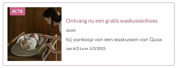 Gratis waskussenhoes bij Quax waskussen 👶