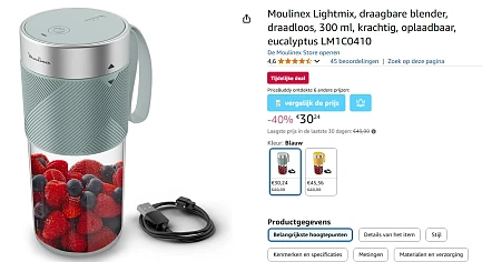 Moulinex Lightmix, draagbare blender