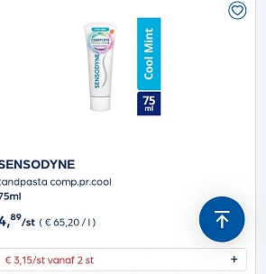 Collect&go SENSODYNE tandpasta comp.pr.cool 75ml
