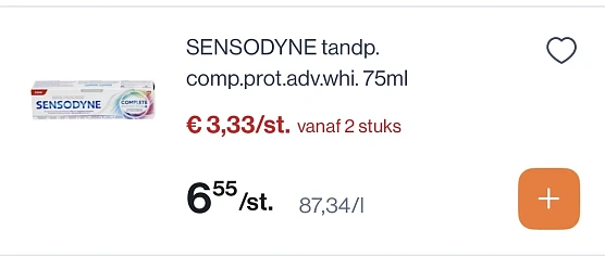Sensodyne tandpasta 75 ml
