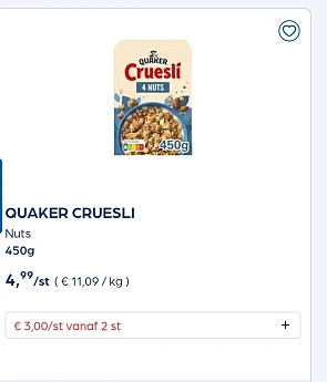 Collect&go QUAKER CRUESLI Nuts 450g