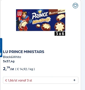 Collect&go LU PRINCE MINISTARS Black&White 5x37,4g