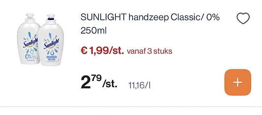Sunlight handzeep classic 0% 250 ml