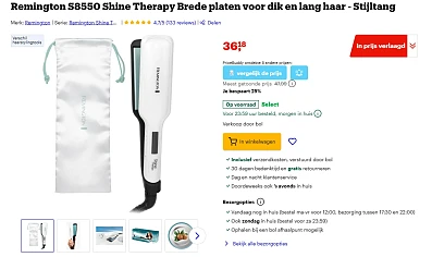 Remington stijltang voor dik en lang haar met 25% korting op Bol